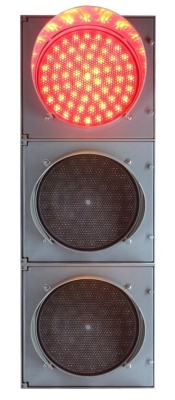 Светофор светодиодный транспортный Т.1.1 (200мм) 220 Вольт Плоский корпус